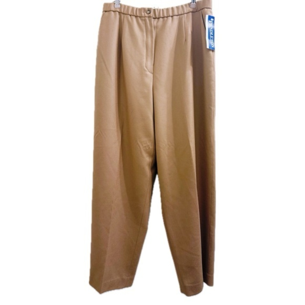 Pendleton High Waisted Virgin Wool Trousers In Camel